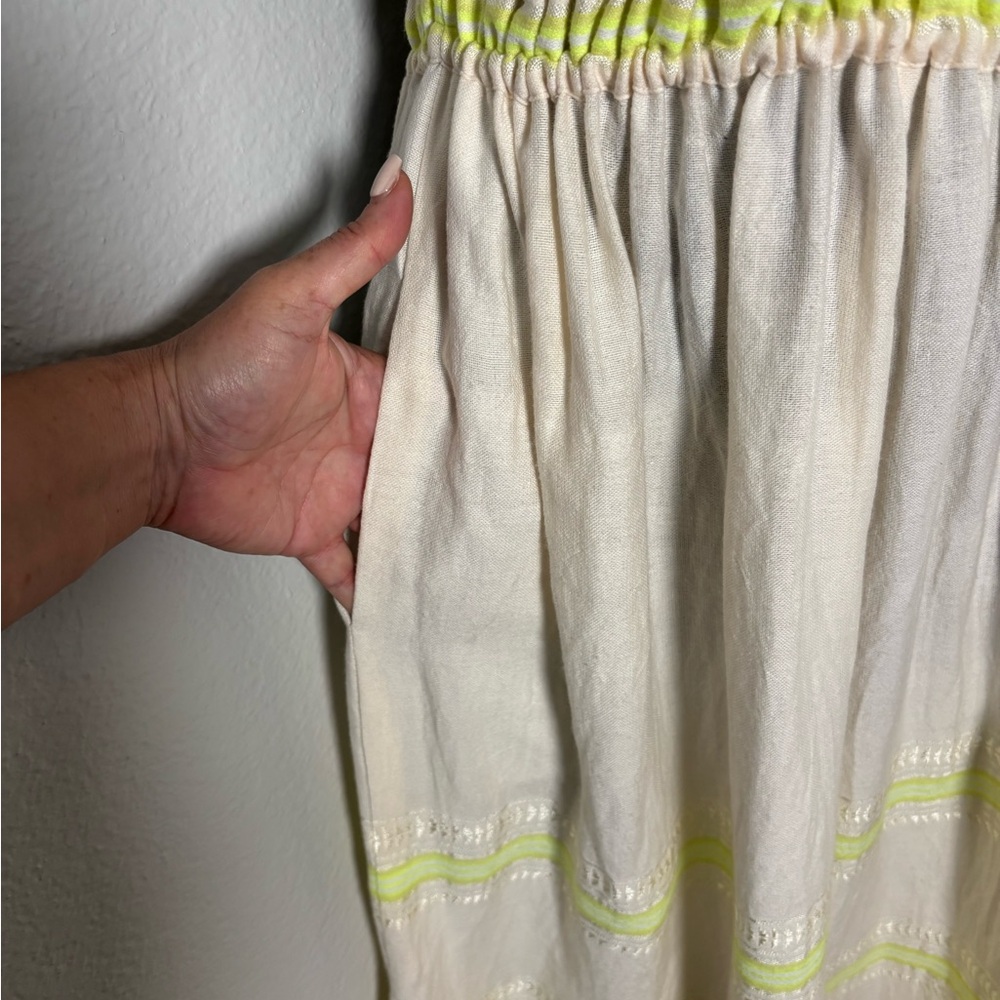 LEMLEM Gete hand spun woven halter maxi sun/cover Dress in lomi keylime - Picture 13 of 16